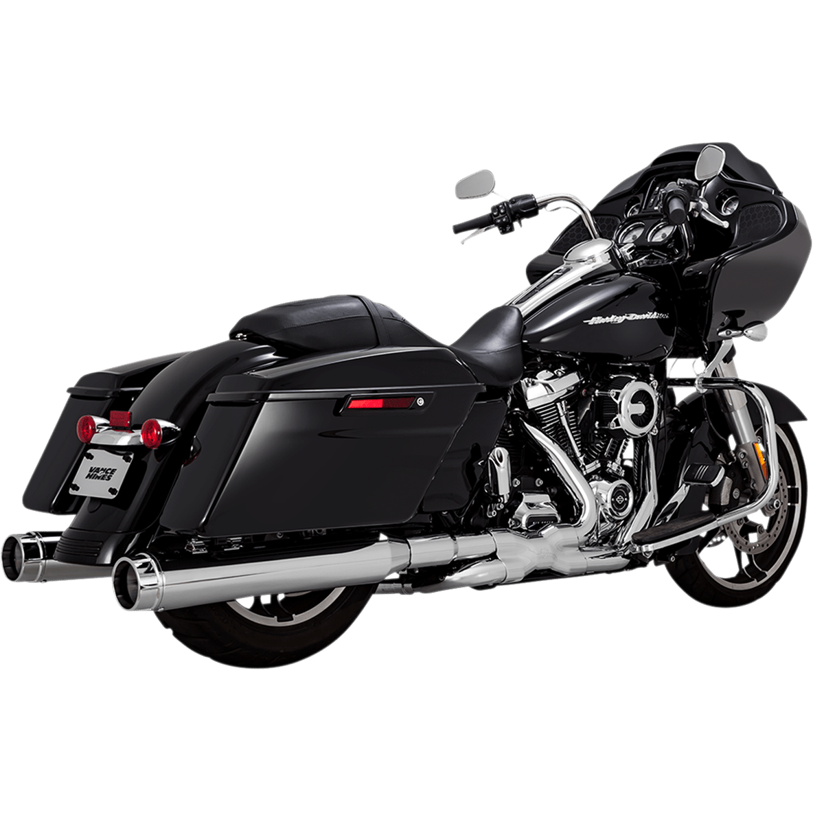 VANCE & HINES 4-1/2" Torquer Slip-On Mufflers Chrome 16674