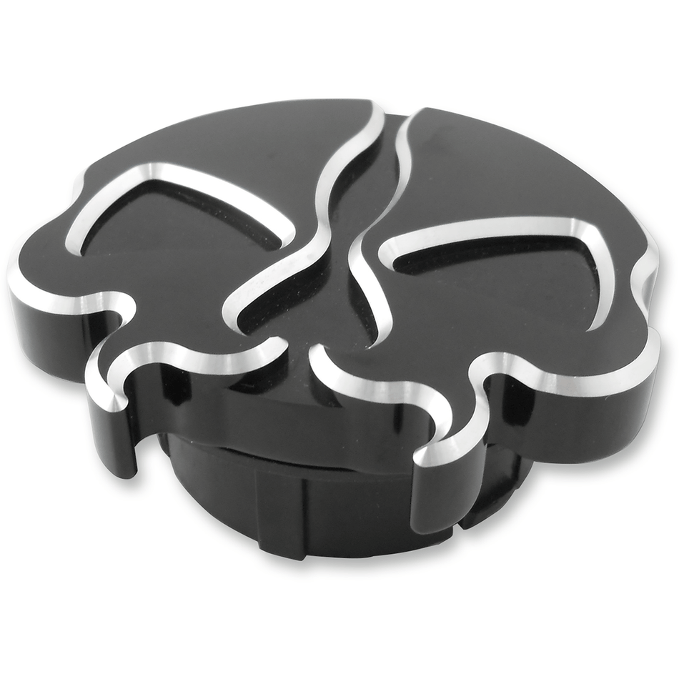 DRAG SPECIALTIES Gas Cap Dummy Split Skull Black