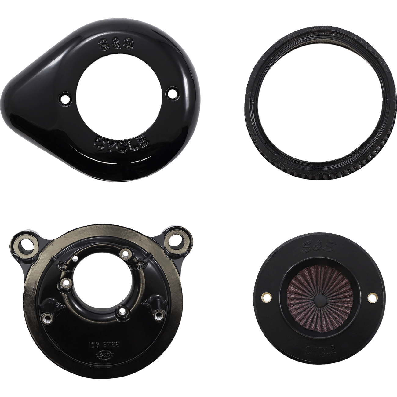 S&S CYCLE Air Stinger Stealth Air Cleaner Kit Black 1700722A