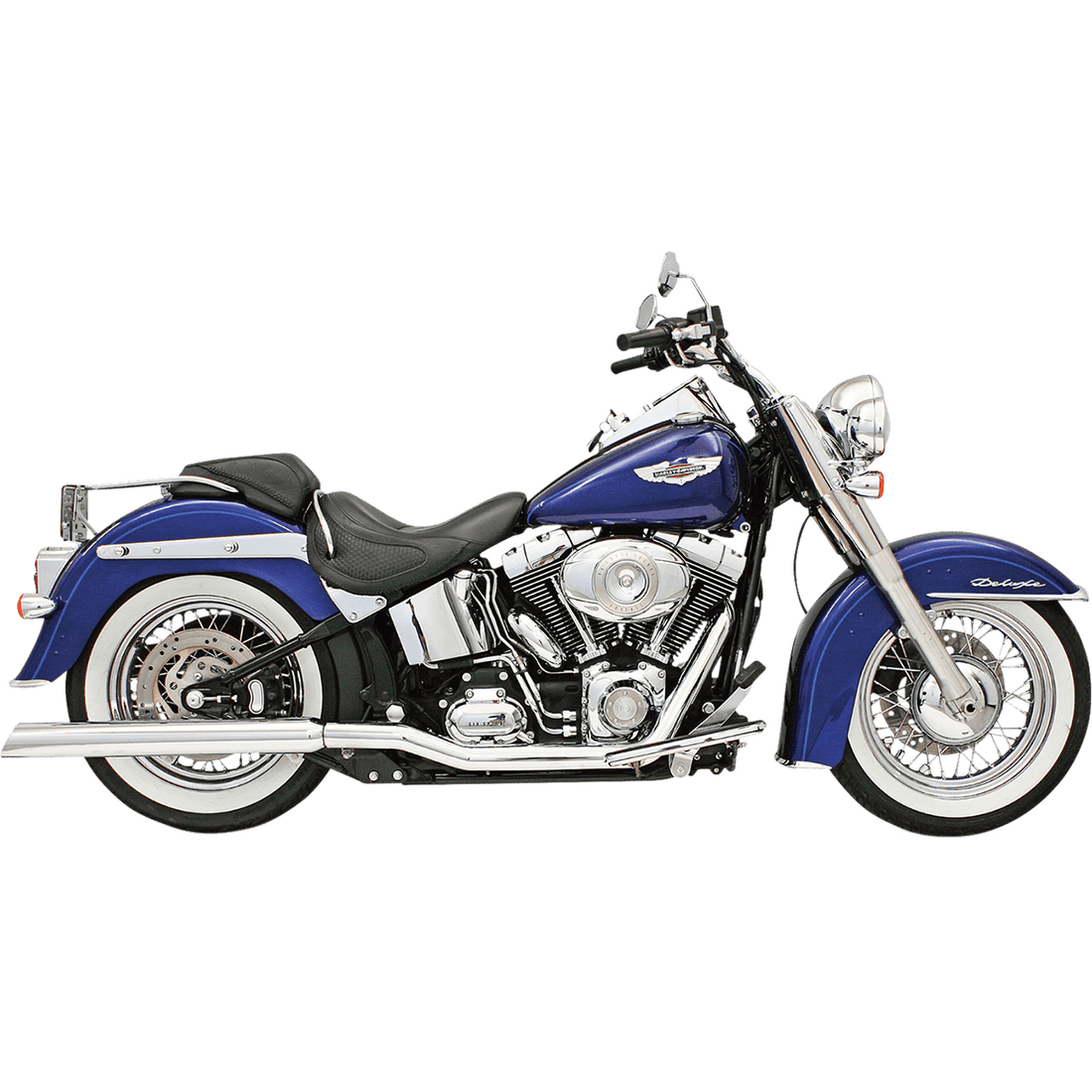 BASSANI XHAUST Slip-On Mufflers Slash-Down Chrome 31117C