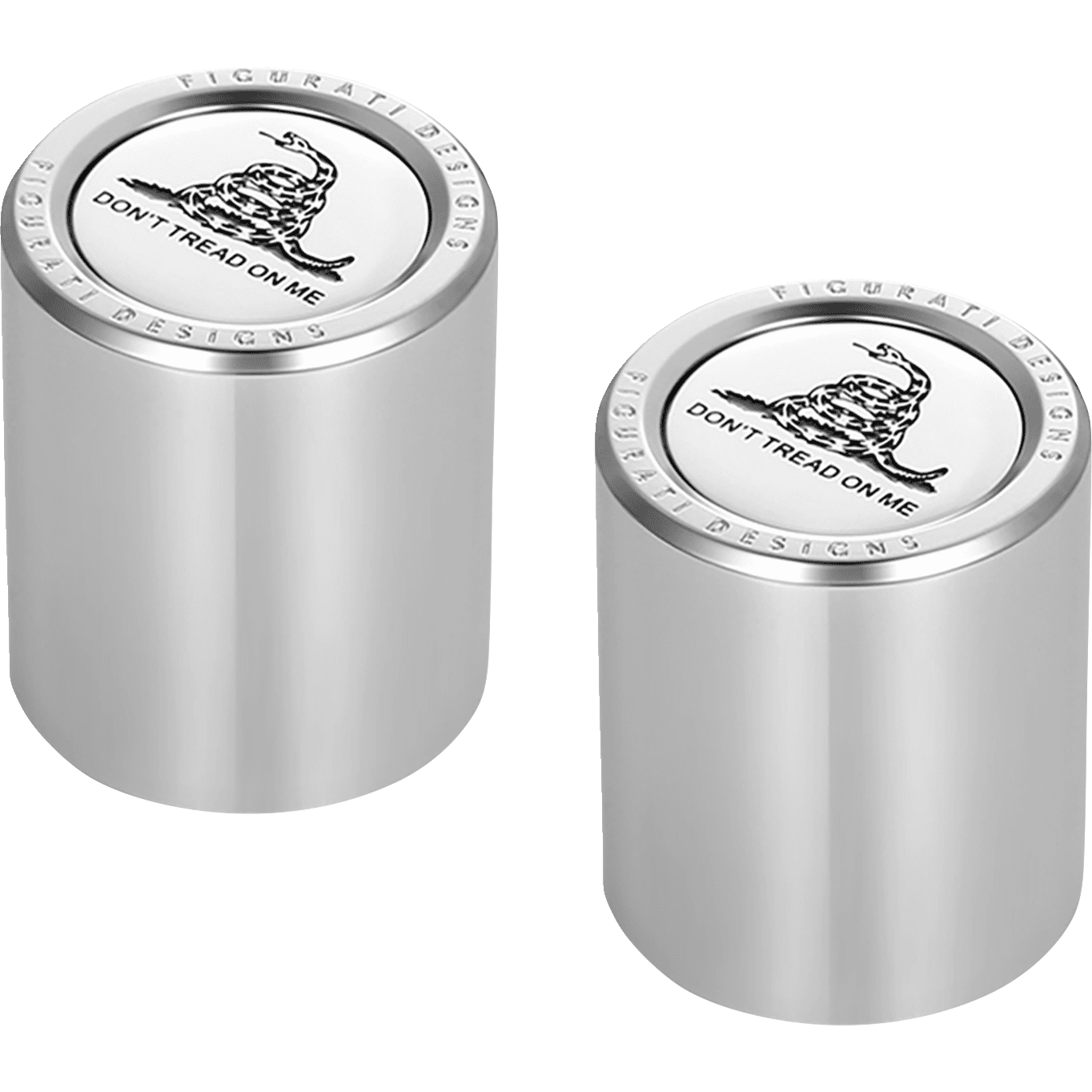 FIGURATI DESIGNS Docking Hardware Covers Don't Tread On Me Short Stainless Steel FD40DC2530SS