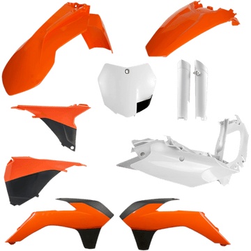 ACERBIS Full Replacement Body Kit OEM Orange/White/Black 2449585226