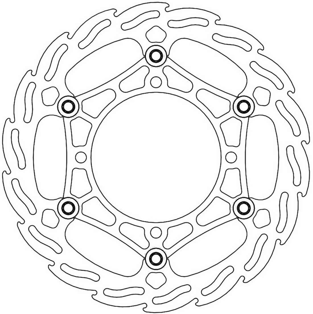 MOTO-MASTER Brake Rotor Front Flame