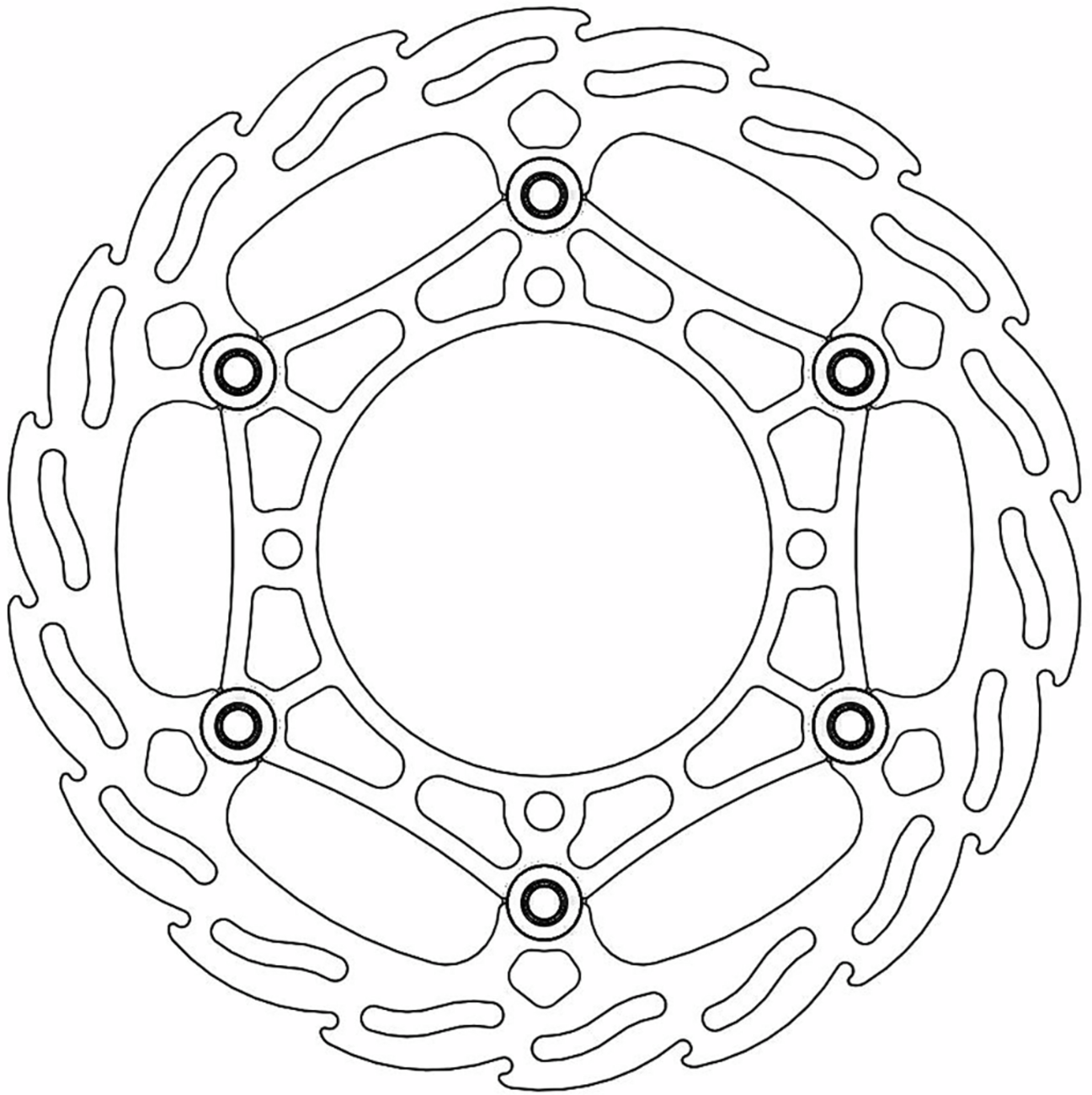 MOTO-MASTER Brake Rotor Front Flame