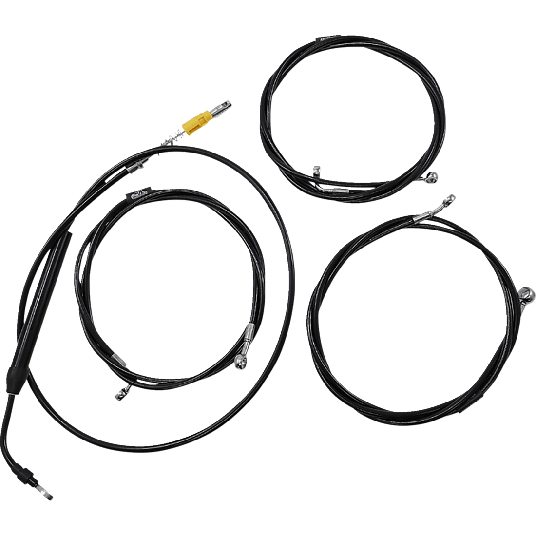 LA CHOPPERS Handlebar Cable/Brake Line Kit Stock Ape Hanger Handlebars Midnight LA8058KT08M