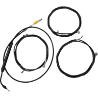 LA CHOPPERS Handlebar Cable/Brake Line Kit Stock Ape Hanger Handlebars Midnight LA8058KT08M