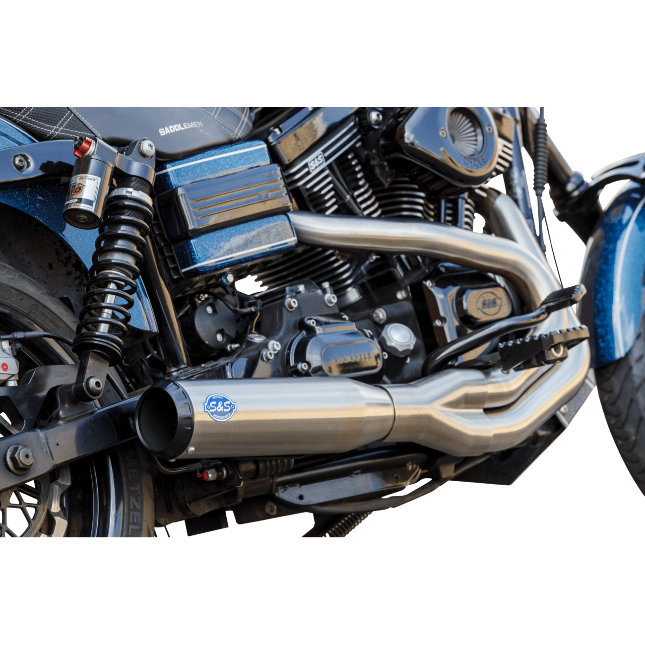 S&S CYCLE 2-into-1 Qualifier Exhaust System Brushed 5501097