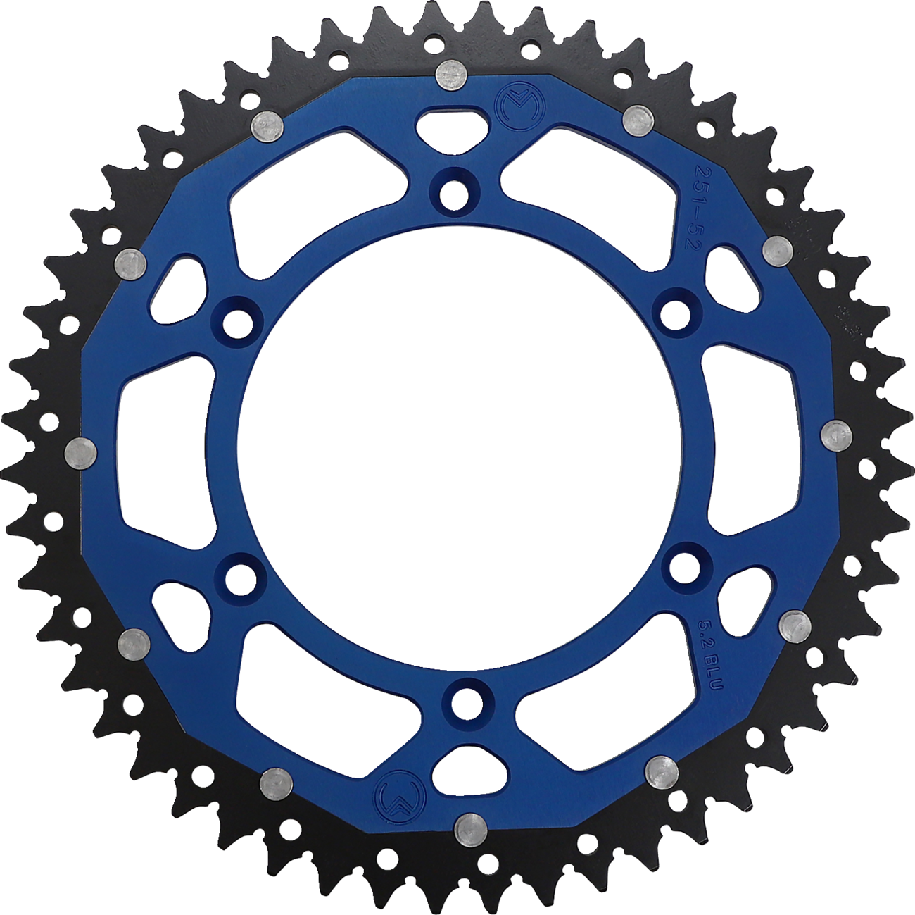 MOOSE RACING Dual Sprocket Blue 52 Tooth