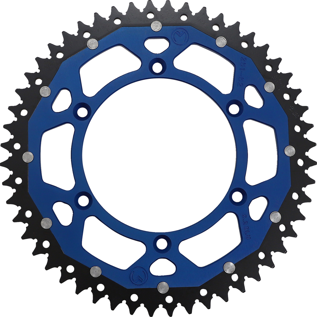 MOOSE RACING Dual Sprocket Blue 52 Tooth