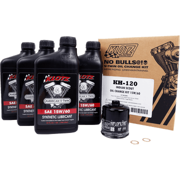 KLOTZ OIL Oil Change Kit Indian Scout 15W-60 KH120