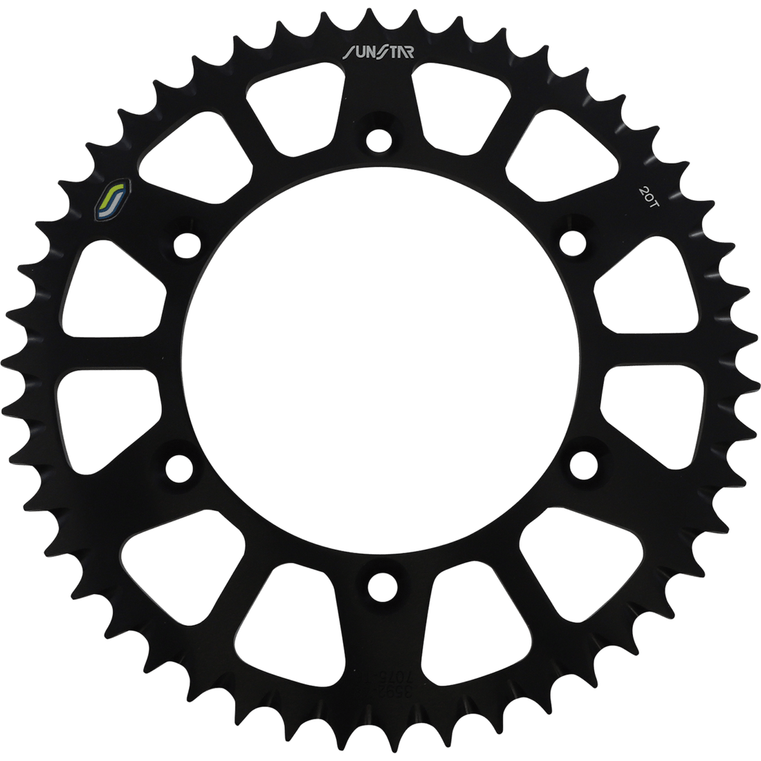 SUNSTAR SPROCKETS Rear Sprocket 48 Tooth Honda/Yamaha Works/Black 5359248BK