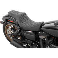 DRAG SPECIALTIES Predator III Seat Double Diamond Black Stitching FXD/FLD '06-'17