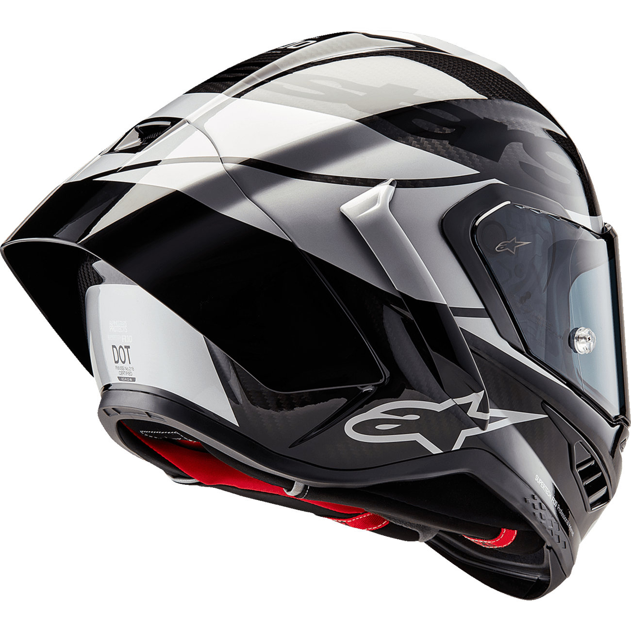 ALPINESTARS Supertech R10 Helmet Element Carbon/Silver/Black Large 82003241368L