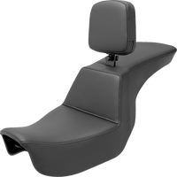 SADDLEMEN Tour Step-Up Seat Rider Backrest Plain Dyna '06-'17 80604194BR