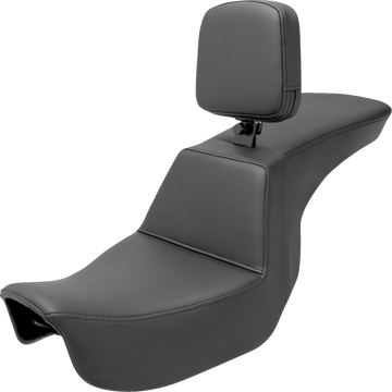 SADDLEMEN Tour Step-Up Seat Rider Backrest Plain Dyna '06-'17 80604194BR