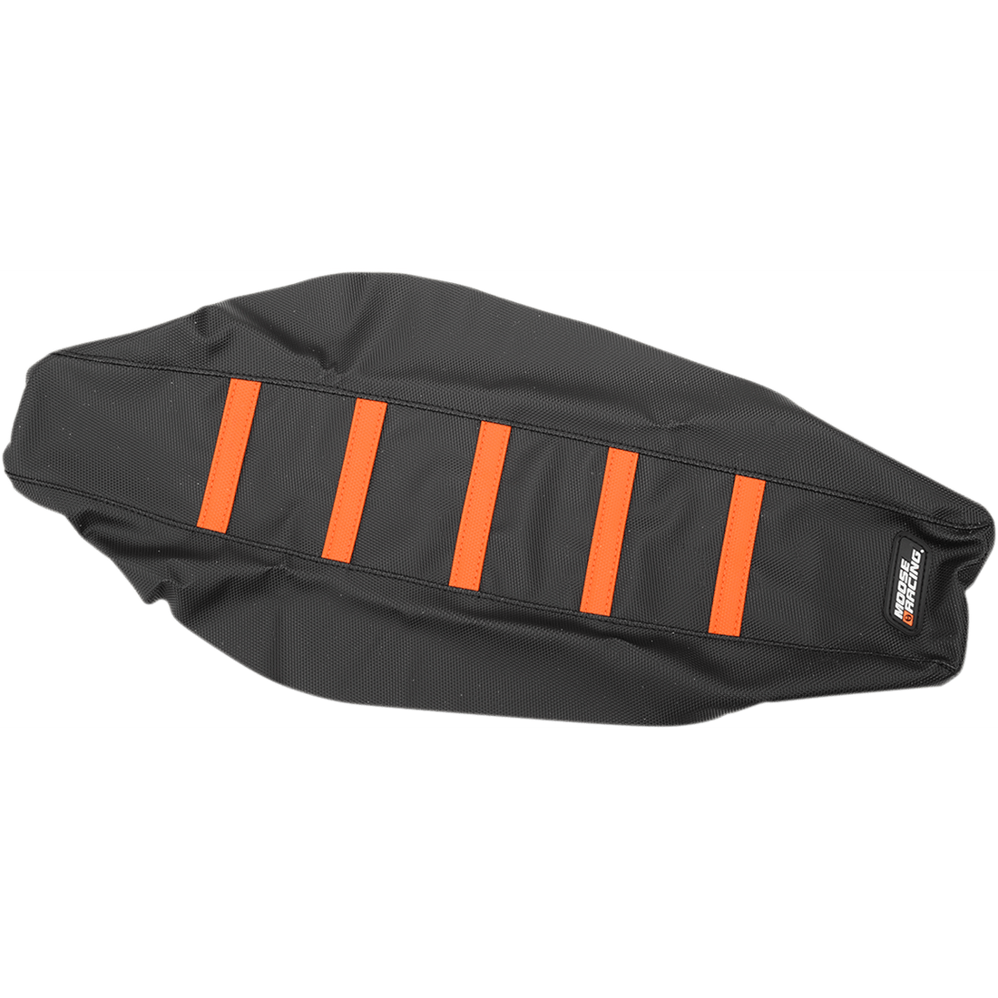 MOOSE RACING Ribbed Seat Cover Black Cover/Orange Ribs KTM