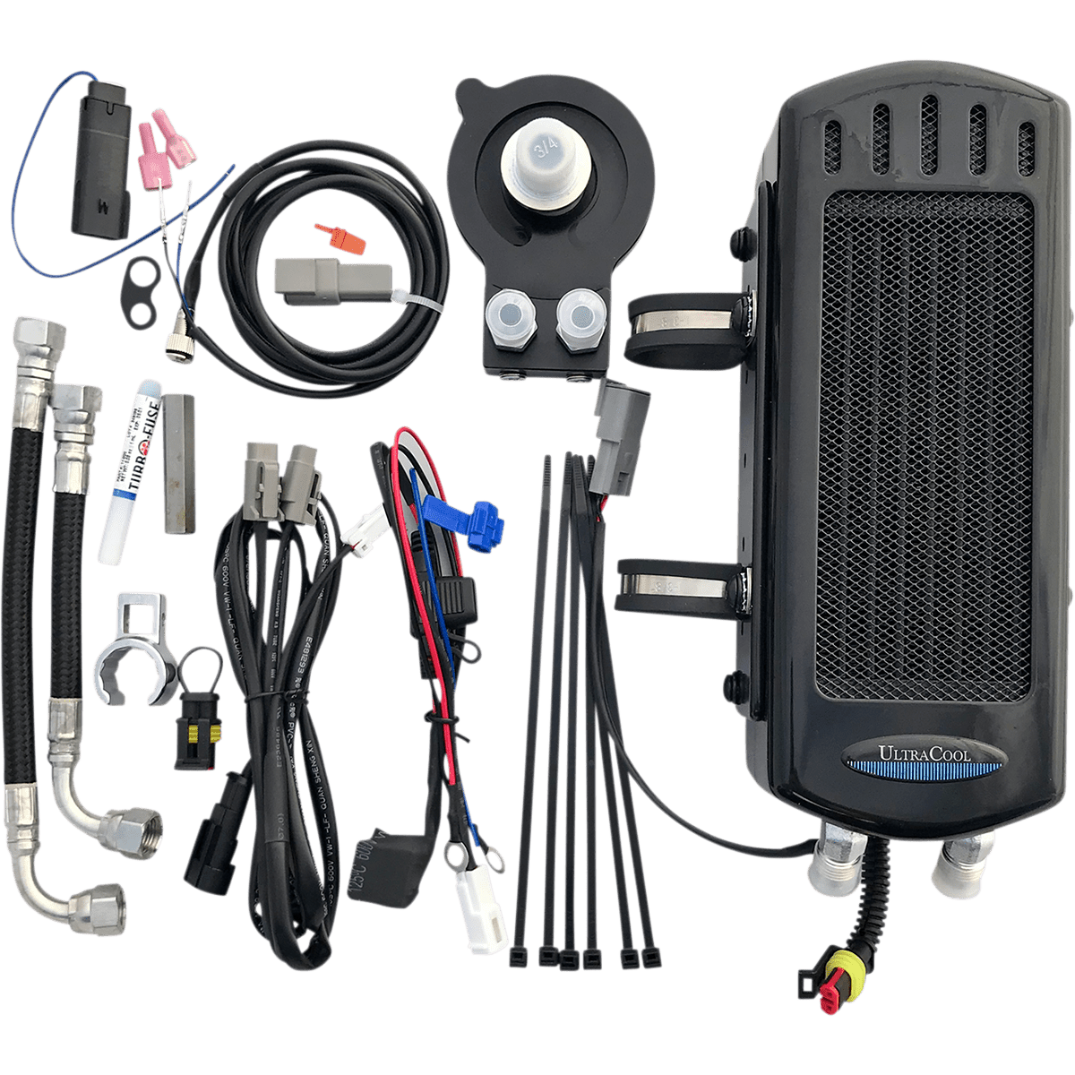 ULTRACOOL Side Mount Oil Cooler Kit Black M8 SMS81G