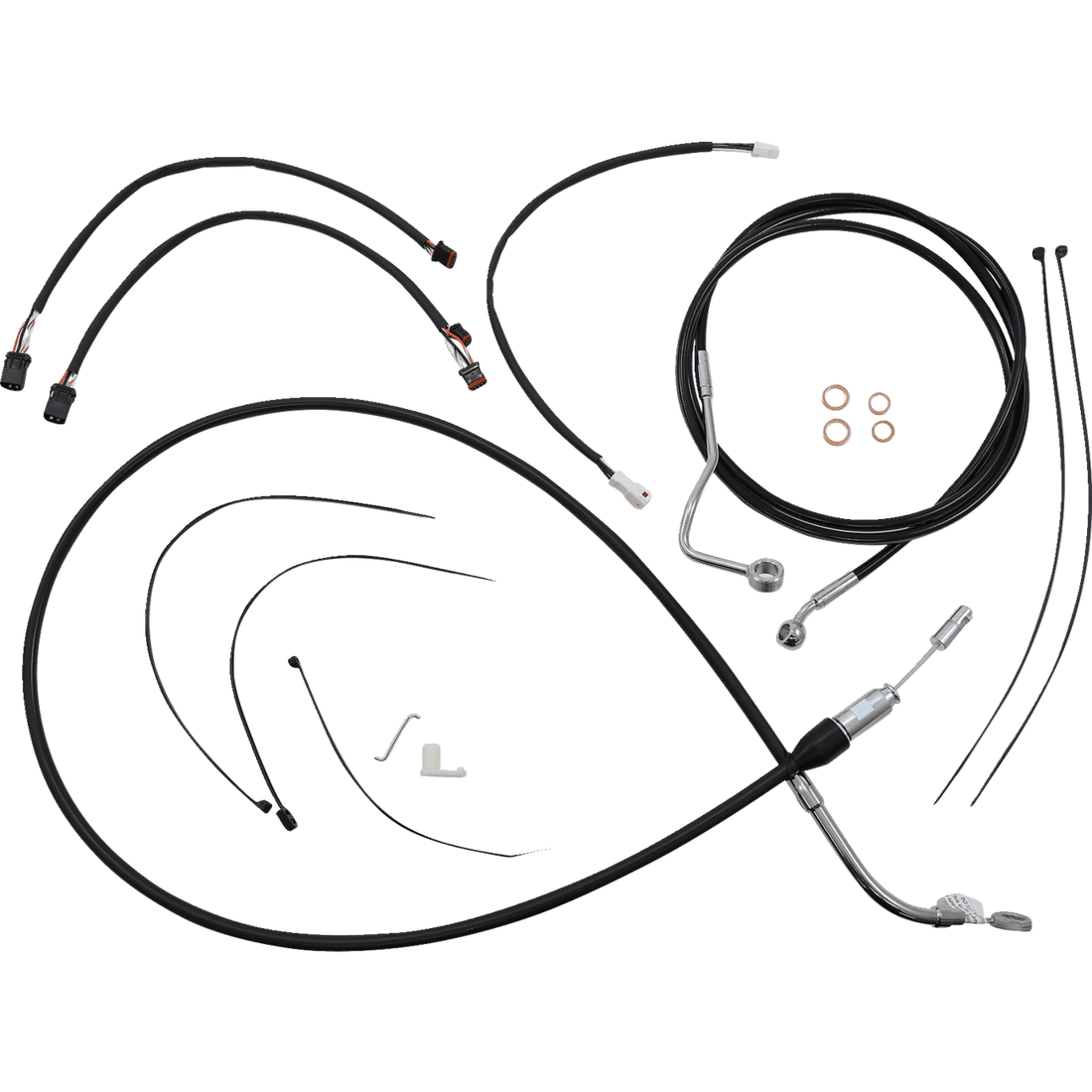 MAGNUM SHIELDING Control Cable Kit XR Black/Chrome 4891171