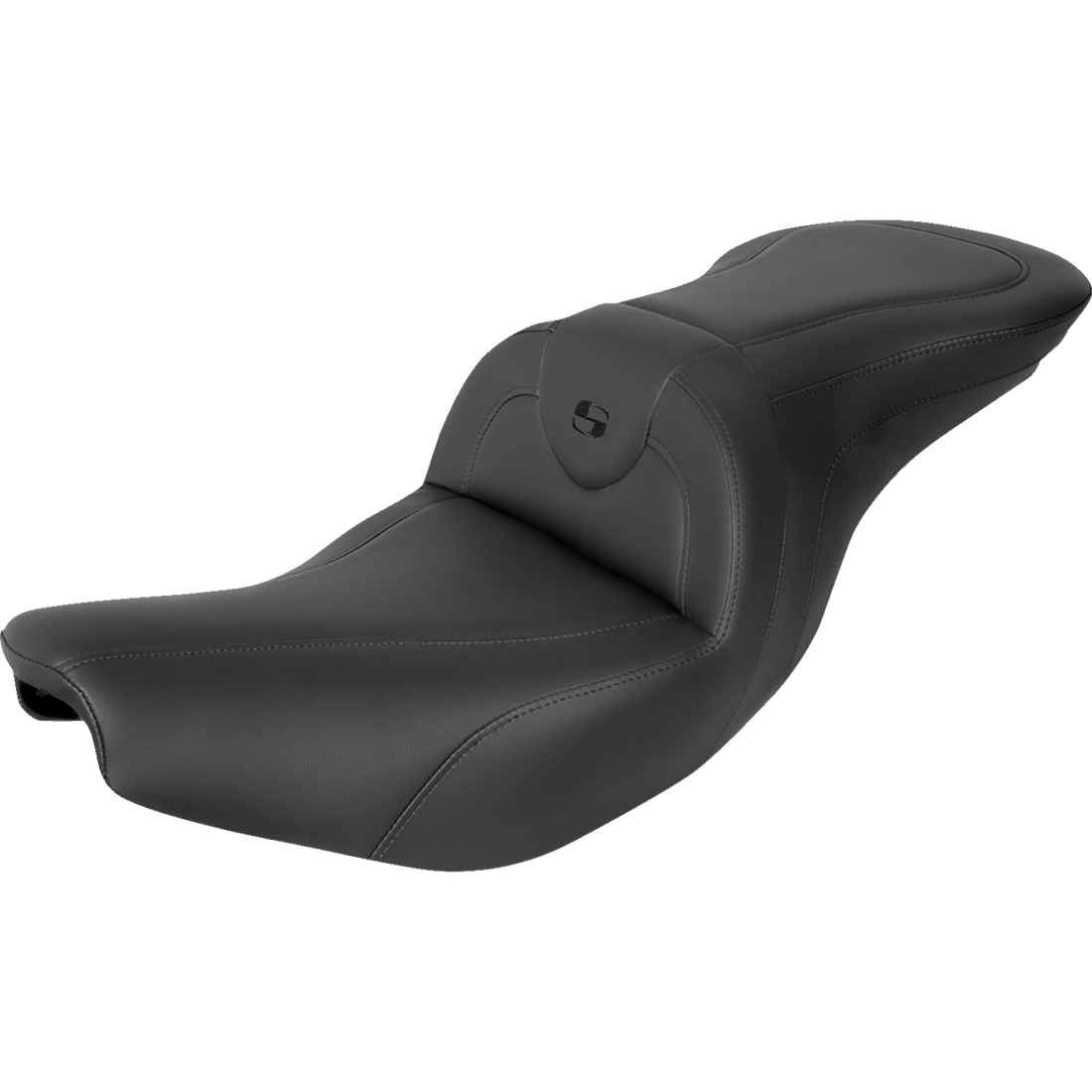 SADDLEMEN RoadSofa™ Seat without Backrest Black w/ Black Stitching Indian '14-'23 I1407187