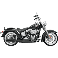 BASSANI XHAUST 2:1 Exhaust Black Long Softail 12121J