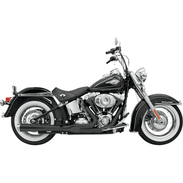 BASSANI XHAUST 2:1 Exhaust Black Long Softail 12121J