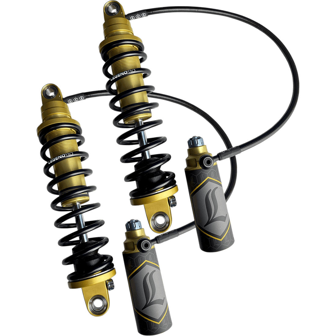 LEGEND SUSPENSION REVO ARC Remote Reservoir Shocks Heavy Duty Gold 13" 13101911