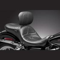 LE PERA Maverick Seat with Backrest Stitched Black FLD/FXD '06-'17 LK970BR