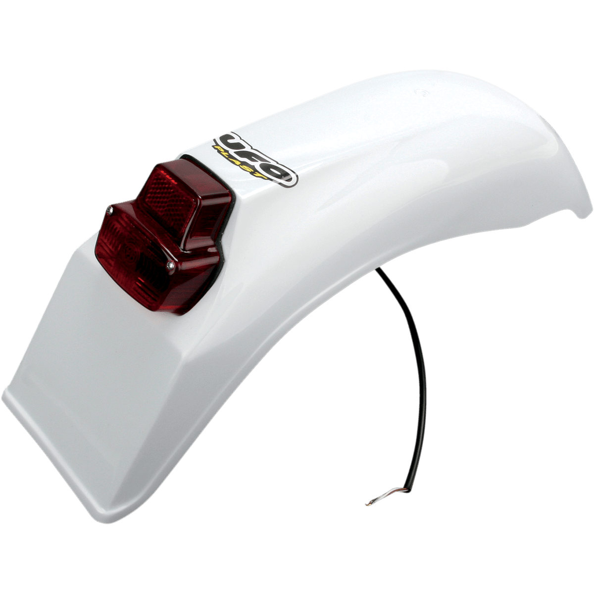 UFO Universal Enduro Rear Fender with Tail/Brake Light White