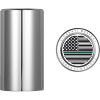 FIGURATI DESIGNS Docking Hardware Covers American Flag Green Line Long Stainless Steel FD72DC2545SS