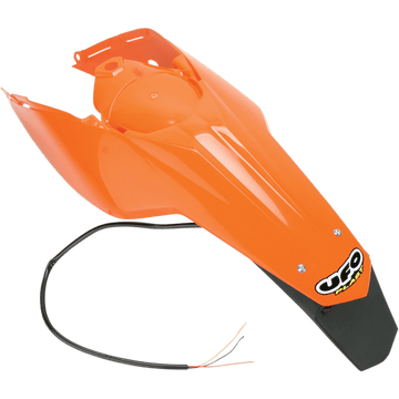 UFO Enduro Rear Fender with Light '98 '20 KTM Orange