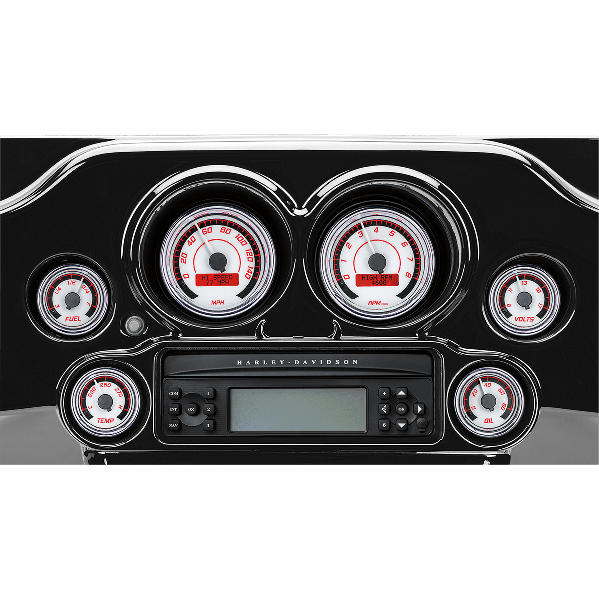 DAKOTA DIGITAL MVX-8K Series Analog/Digital 2-Gauge Kit Black Bezel Black Face with Gray Background MVX8204KGK