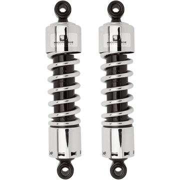 PROGRESSIVE SUSPENSION 412 Series Shock 12" Standard Chrome Dyna 4124036C