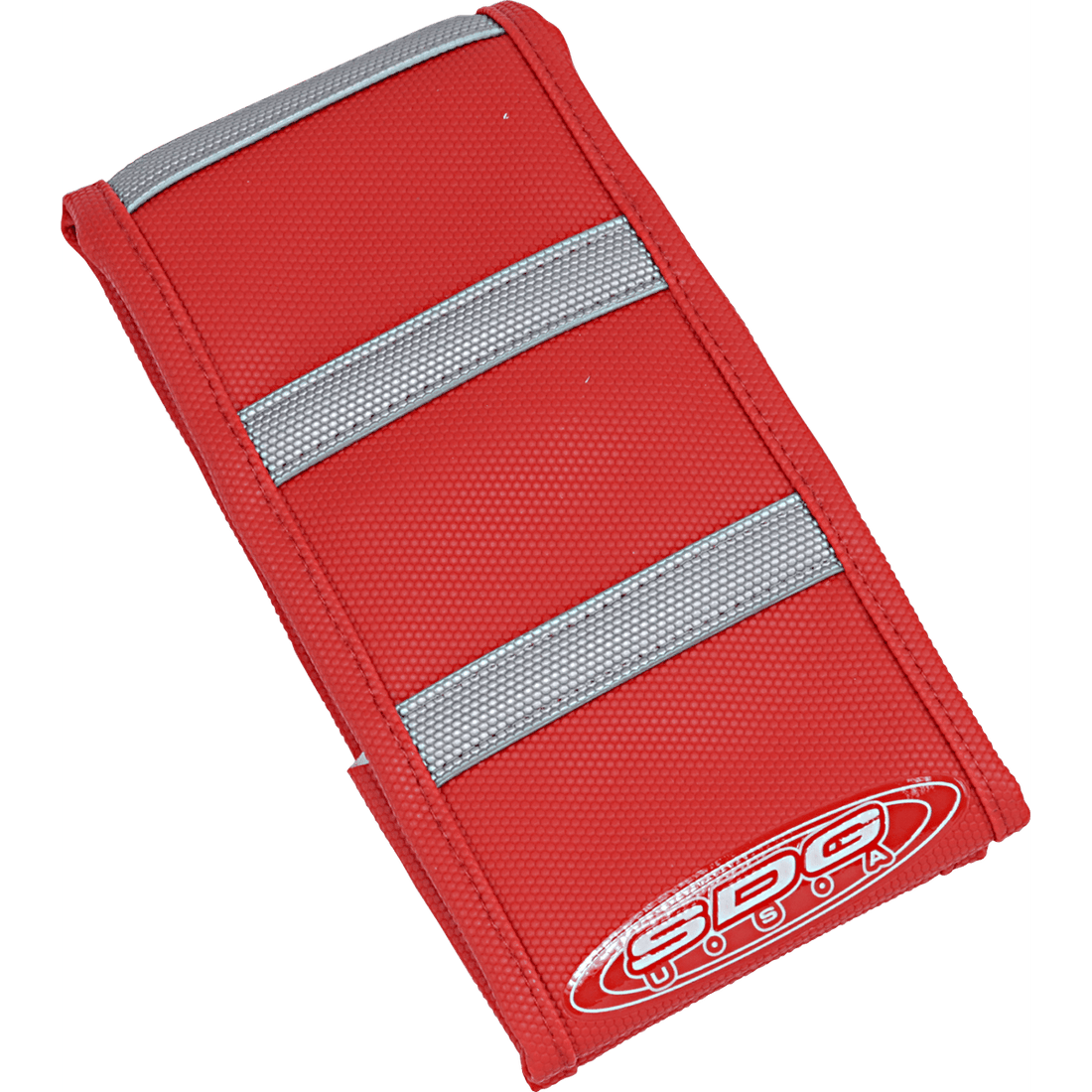 SDG 6-Ribbed Seat Cover Grey Ribs/Red Top/Red Sides