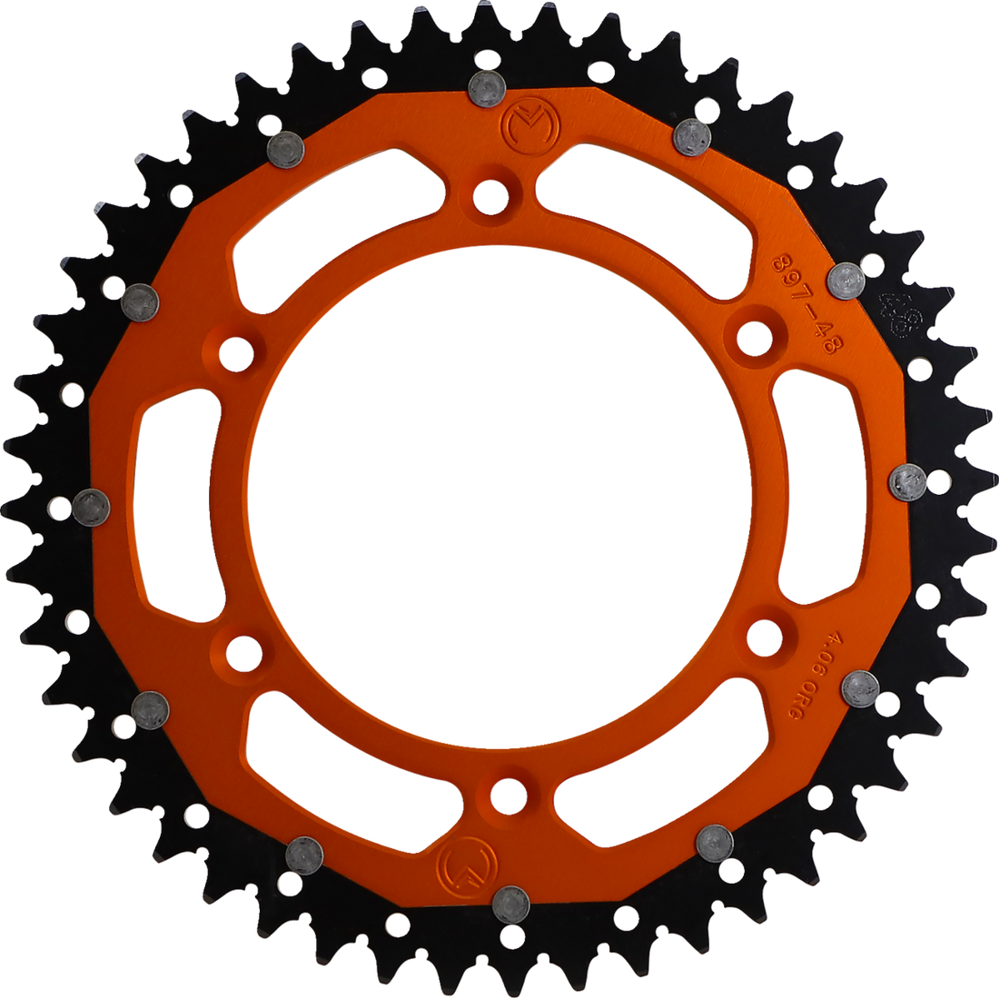 MOOSE RACING Dual Sprocket Orange 48 Tooth