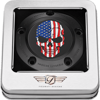 FIGURATI DESIGNS Timing Cover 5 Hole Skull Black FD25TC5HBLK