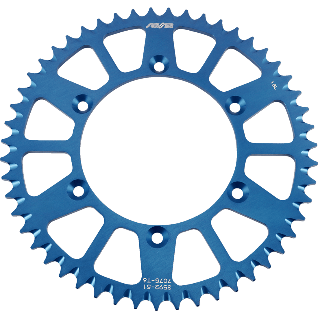 SUNSTAR SPROCKETS Rear Sprocket 51 Tooth Honda/Yamaha Works/Blue 5359251BL