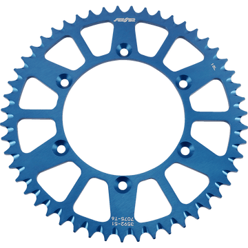 SUNSTAR SPROCKETS Rear Sprocket 51 Tooth Honda/Yamaha Works/Blue 5359251BL