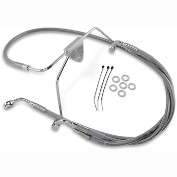 DRAG SPECIALTIES Brake Line Front +8" Touring Stainless Steel