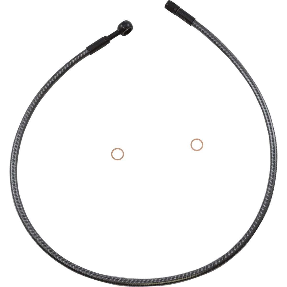 MAGNUM SHIELDING Brake Line Front 10 mm 180° 32" KARBONFIBR AS77632