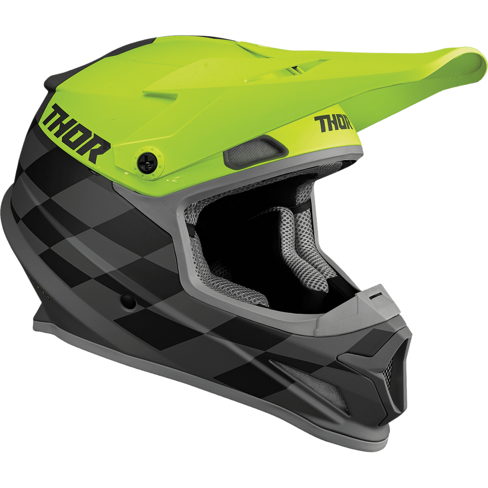 THOR Sector Helmet Birdrock Gray/Acid XL