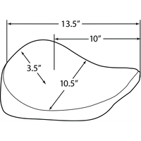 DRAG SPECIALTIES Bobber Solo Seat Smooth Vinyl XL '10 '22