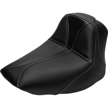 SADDLEMEN Dominator Solo Seat w/o Backrest Black w/ Gray Stitching FLSTC/N '06-'17 806150042