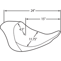 DRAG SPECIALTIES EZ-Solo Seat Smooth Black FXSB '13-'17