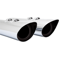 PYTHON/DRAG SPECIAL 4.5" Scalloped Mufflers Chrome M8 FL