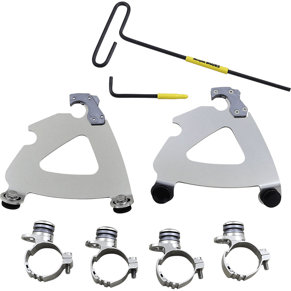 MEMPHIS SHADES Road Warrior Trigger-Lock Mounting Kit Polished XL MEK2064