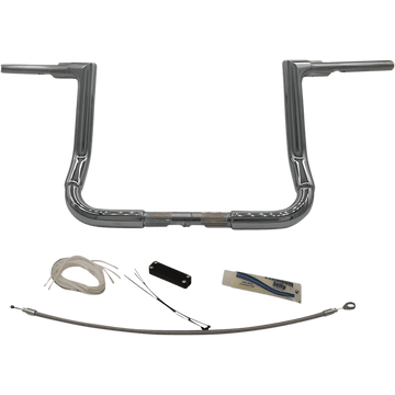 FAT BAGGERS INC. Handlebar Kit Flat Top 12" Chrome 609112