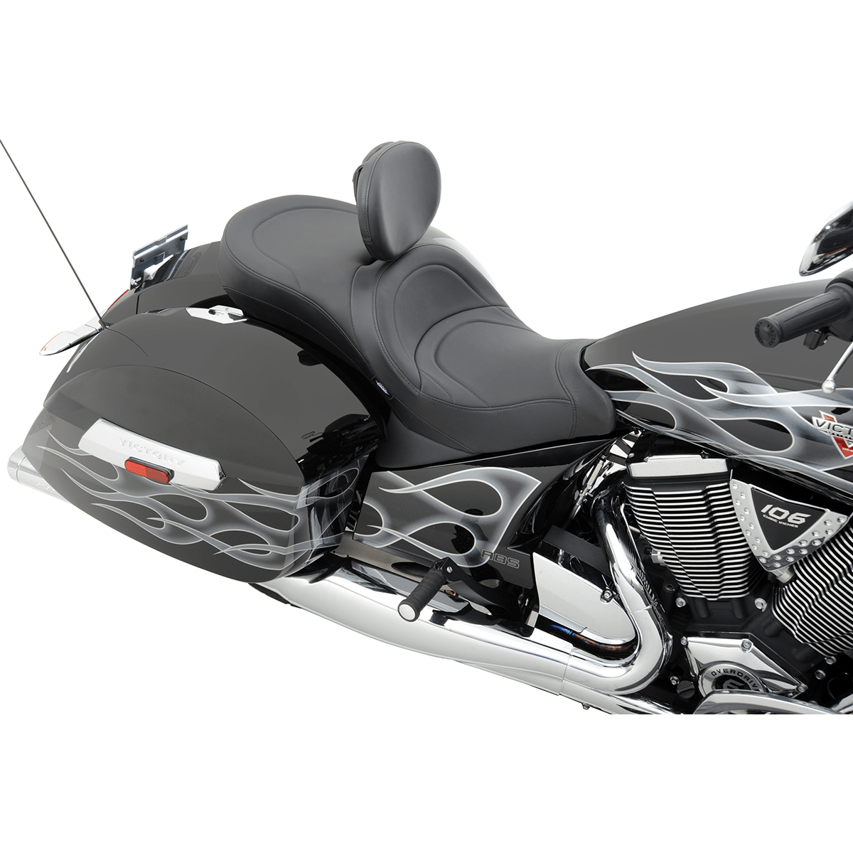 DRAG SPECIALTIES Low-Profile Touring Seat Mild Stitch Black Victory '10-'15