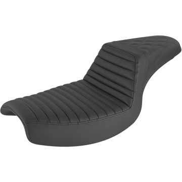 SADDLEMEN Step-Up Seat Front Tuck-n-Roll/Rear Lattice Stitch Black 88209176