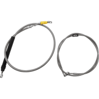 LA CHOPPERS Handlebar Cable/Brake Line Kit Quick Connect Complete 15" 17" Handlebars Stainless LA8156KT216