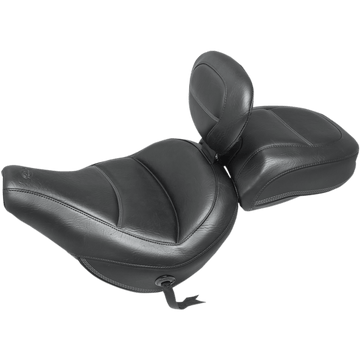 MUSTANG Max Profile Solo Touring Seat with Driver Backrest Black Original FLHC/FLDE 79330